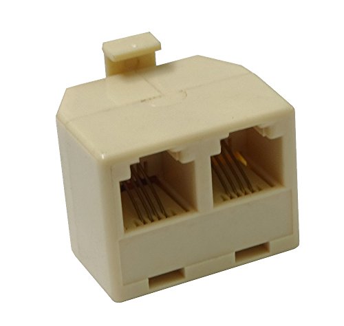 Aerzetix - Multipresa Doppia 6P4C Rj11 Per Adsl Cavo Modem Internet Telefono .