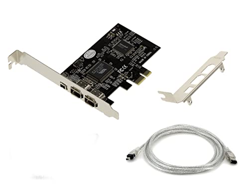 Scheda Di Commutazione Pci Express Pcie A Firewire 400 Ieee1394A - 2+1 Porte 6 Punti E 4 Punti - Chipset Via Vt6308 E Asm1083 - Con Cavo Ilink, Fornit