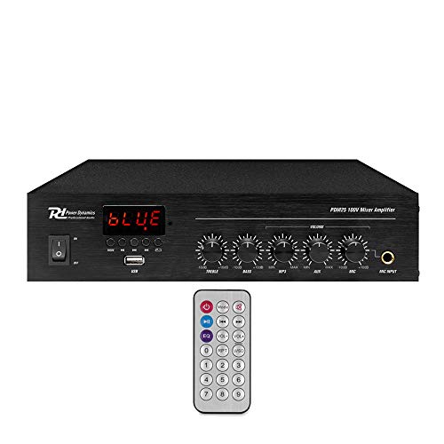 Amplificatore 100V Ibrido 4-16 Ohm Filodiffusione Linea Bluetooth + Radio + Usb