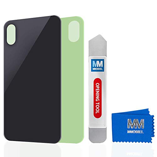 Mmobiel Coperchio Posteriore Vetro Vero Compatibile Con Iphone X 5.8 Pollici (Space Grey) Incl. Attrezzi