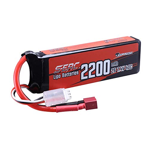 Sunpadow - Batteria Lipo 2S, 7,4 V, 40 C, 2200 Mah, Con Spina Xt90 Per Dispositivi Radiocomandati Quali Aerei, Quadricotteri, Elicotteri, Droni Fpv, P