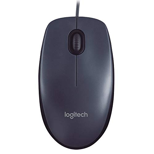 Logitech M90 Mouse Usb Cablato, 1000 Dpi, Mouse Ambidestro, Compatibile Con Pc/Mac/Laptop, Grigio