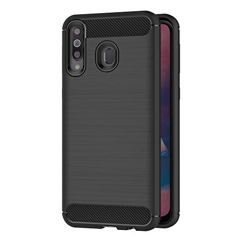 Aicek Cover Compatible Samsung Galaxy M30, Nero Custodia Samsung M30 Silicone Molle Black Cover Per Galaxy M30 Soft Tpu Case (6.4 Pollici)