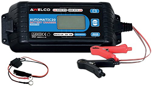 Caricabatteria Auto Moto Inverter 12-24V Awelco Automatic 20 Autospegnimento Mantenimento Pulse