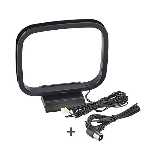 Bingfu Antenna Radio Fm Am Loop Con 3-Pin E Antenna Fm Interni Con Maschio F Per Oenon Panasonic Onkyo Sherwood Sharp Amplificata Sintonizzatore Fm Am