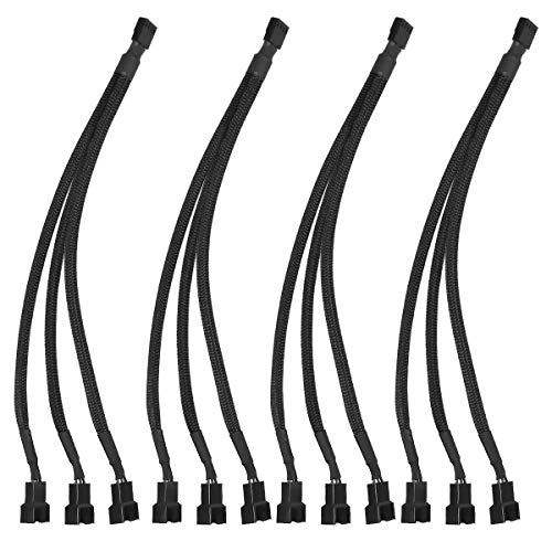Cavo Di Prolunga Per Splitter Ventola Ventola Pwm A 4 Pin Cavo Splitter Nero Cavo E Adattatore, Ventola Computer Pc Cavo Di Alimentazione Convertitore