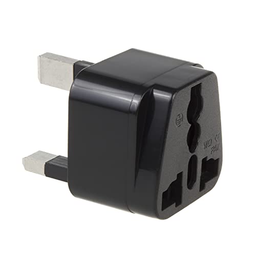 Maclean Mce154 Adattatore Corrente Presa Europea Per Presa Inglese Eu-Uk, Nero (Mce154)