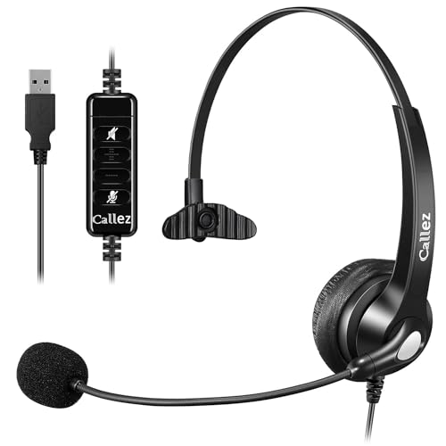 Cuffie Usb Pc Con Microfono Cancellazione Del Rumore E Controllo Del Volume, Auricolari Pc Per Computer Business Skype Softphone Call Center Ufficio,