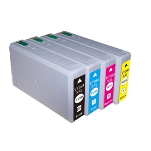 Bellivestore 4 Cartucce D'Inchiostro Compatibile Per Wf-5620Dwf Wf-5110Dw Wf-5690Dwf Wf-5190Dw T7891 T7892 T7893 T7894 Con Chip (1X Nero + 1X Ciano +