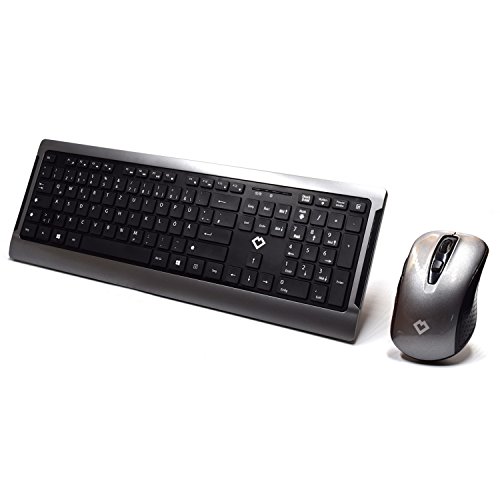 Welly Enjoy It - Wy30001 Kit Tastiera E Mouse Wireless (De) - Ricevitore 2-In-1 Usb, Copertura Segnale Fino A 10 Metri, Batteria Lunga Durata, Tastier