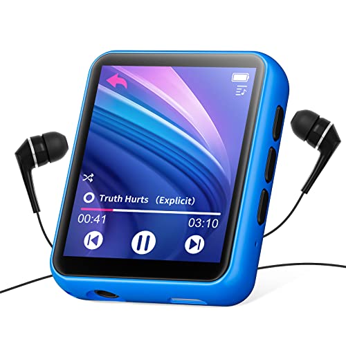 32Gb Lettore Mp3 Con Bluetooth 5.0, Portatile Hi-Fi Sound Lettore Di Musica Con Altoparlante, Line-In Registratore Vocale, Radio Fm, E-Book, Full Touc