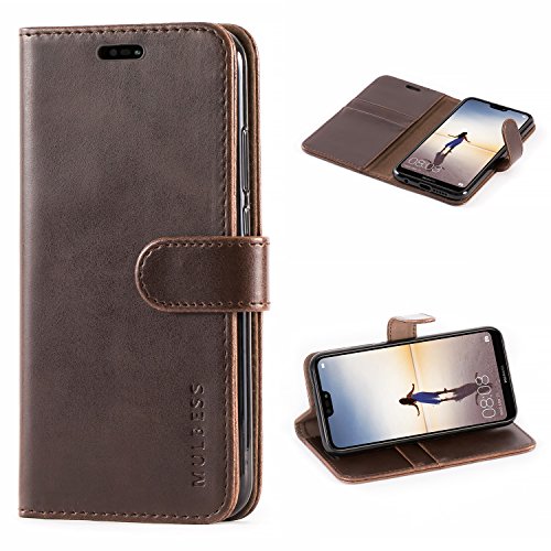 Mulbess Cover Per Huawei P20 Lite, Custodia Pelle Con Magnetica Per Huawei P20 Lite [Vinatge Case], Caffè Marrone