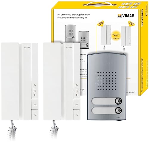 Vimar Kit Citofonico Bifamiliare Voxie 40540+40142 K40540.E2