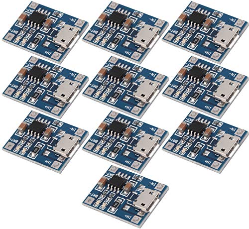 10Pcs Tc4056 1A 5V Lithium Battery Charging Module Mini/Micro Usb Interface Compatible With Tp4056