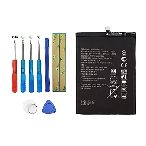 Vvsialeek Hb386589Ecw Batteria Compatibile Per Huawei Mate 20 Lite & P10 Plus & Honor View 10 & Honor Play & Huawei Nova 5T Con Toolkit