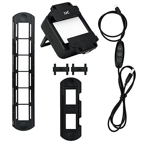 Jjc Slide & Film Remake, Con 1 Supporto Per Diapositiva Da 35 Mm, 1 Supporto Per Pllicola E Luce Led, 10 Livelli Di Luci Led 6500K Per La Copia Negati