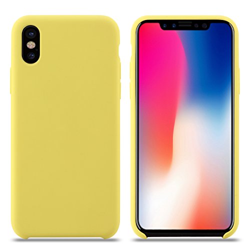 Cover Iphone Xs Max, Custodia Antiurto Gomma Gel Silicio Liquido Con Fodera Tessile Microfibra Morbida Custodia Iphone Xs Max Silicone Protettiva Cove