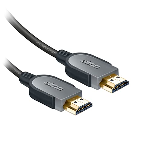 Ekon Cavo Hdmi 1.4 Ethernet, Maschio Maschio, 10 Metri, Risoluzioni 4K Ultra Hd E 3D, Connettori Dorati, Per Tv, Proiettori, Laptop, Pc, Macbook, Play