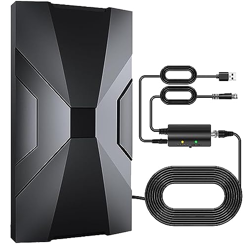 Antenna Tv, Antenna Tv Per Smart Tv, Antenna Digitale Hdtv Amplificata Per Tv, Antenna Hdtv Amplificata A Lunga Distanza Interno/Esterno, Supporto 4K