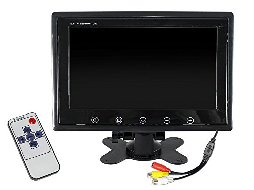Vetrineinrete® Monitor Lcd 10,1 Pollici A Colori Per Telecamera Videosorveglianza Con Telecomando 10,1" Con Connessione Rca Per Macchina Auto Casa Cam