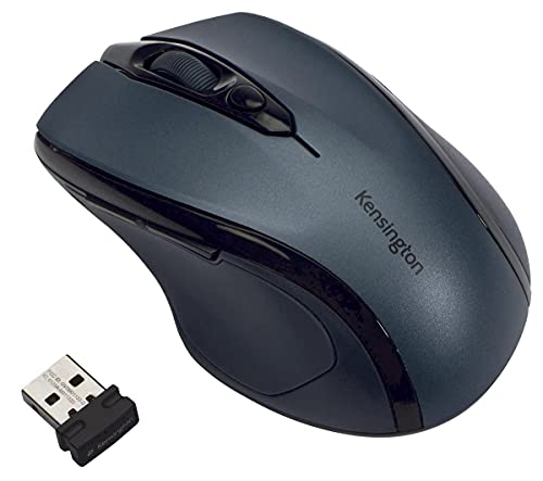 Kensington K72423Ww Mouse Pro Fit Wireless, Mouse Ottico Di Medie Dimensioni, 5 Pulsanti E Design Ergonomico Per Destrorsi, Connessione Plug & Play, C