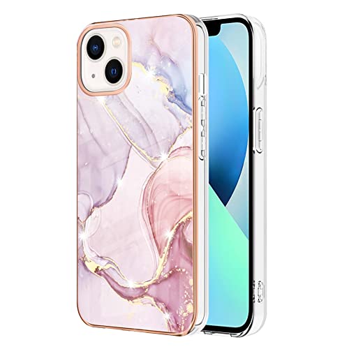 Imeikonst Compatibile Con Iphone 13 Marmo Custodia Elegante Gold Glitter Sottile Rigida Silicone Tpu Bumper Cover Protettiva Antiurto Case Per Iphone