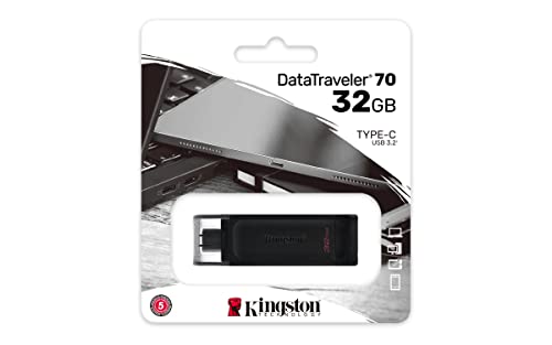 Kingston Datatraveler 70 - Dt70/32Gb Drive Flash Usb-C, Nero