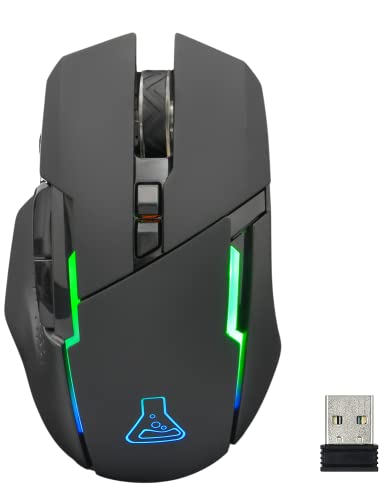 The G-Lab Kult Caesium Mouse Gamer Wireless Ricaricabile - Mouse Gaming Wireless Ad Alte Prestazioni 7200Dpi, Led Rgb, 6 Pulsanti, Mouse Gaming Ergono