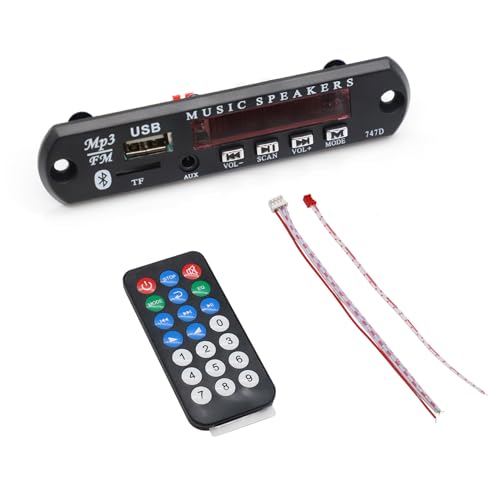 Icquanzx Dc 12V Bluetooth Mp3 Decoder Scheda Audio Module Usb 3.5Mm Aux Tf Radio Fm Flac + Wav + Wma + Mp3 (Versione Tf)