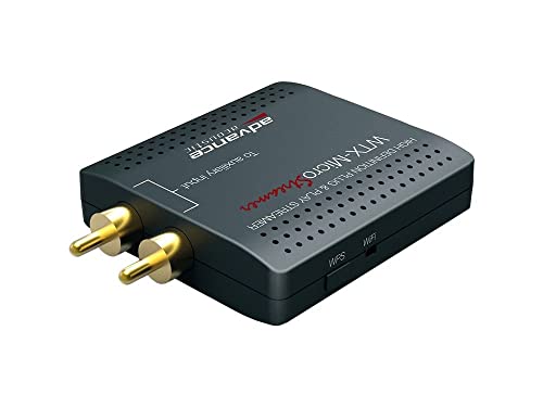 Advance Acoustic Wtx Microstream, Mini Dispositivo Streaming Per Spotify, Tidal, Qobuz, Tune In/Wolfson Vm8740 Da Controllare Tramite App