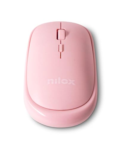 Nilox Mouse Wireless, Mouse Senza Fili Con Selettore Dpi, 10 Metri Copertura, Wireless Mouse Con Sensore Ottico, Compatibile Con Windows/Linux/Mac, Ro
