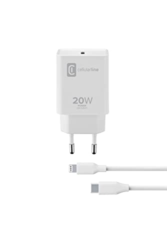 Cellularline Usb-C Charger Kit 20W - Usb-C To Lightning - Iphone 8 Or Later