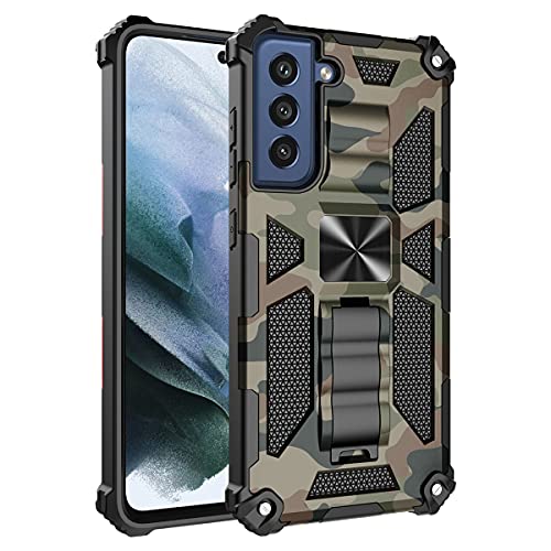 Ysnzaq Custodia Per Samsung Galaxy S21 Plus, [Military Grade] Camouflage Design Antiurto Anti Graffio Rugged Cover Con Kickstand Custodia Per Samsung 