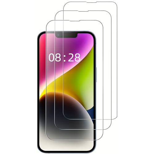 3 Pezzi Vetro Temperato Compatibile Per Iphone 14 Iphone 13 Iphone 13 Pro Pellicola Prottetiva 6,1 Pollici Durezza 9H Senza Bolle Anti Graffio Anti Im