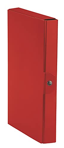 Esselte C24 Eurobox Cartella Per Progetti, 25 X 35 Cm, Dorso 4 Cm, Rosso, Confezione Da 1, 390324160