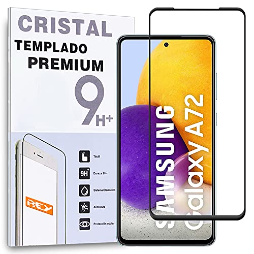 Rey Pellicola Salvaschermo 3D Per Samsung Galaxy A72, Nero, Vetro Temperato, Copertura Completa, Pellicola Protettiva Protezione Schermo, 3D / 4D / 5D