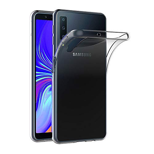 Aicek Cover Samsung Galaxy A7 2018, Cover Samsung Galaxy A7 2018 Silicone Case Molle Di Tpu Trasparente Sottile Custodia Per Samsung Galaxy A7 2018 (A