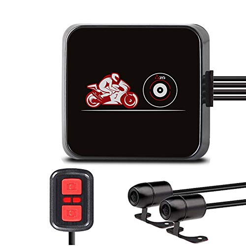 Vsysto Moto Dash Cam Fotocamera Doppia 1080P Anteriore E Posteriore 130 ° Grandangolo Videocamera Sportiva Impermeabile Wifi
