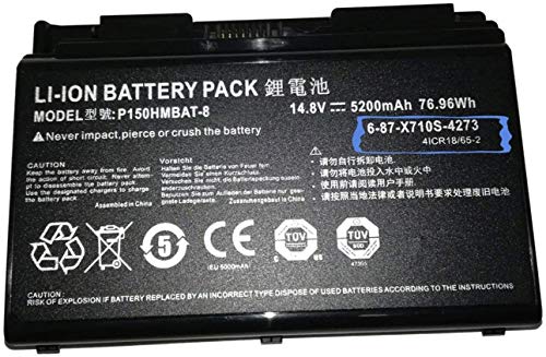 Wyguo P150Hmbat-8 X710S Sostituzione Della Batteria Del Laptop Per Clevo 6-87-X710S-4271 6-87-X710S-4272 6-87-X710S-4J7 6-87-X710S-4J72 Sager Np8170 N