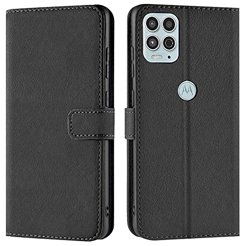 Verco Custodia Per Motorola Moto G100, Case Per Motorola G100 Cover Pu Pelle Portafoglio Protettiva, Nero