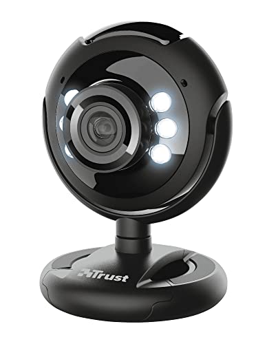 Trust Spotlight Pro Webcam Per Pc Da 1.3 Megapixel (1280 X 1024) Con Microfono, Luci Led Integrate, Hangouts, Meet, Skype, Teams, Zoom