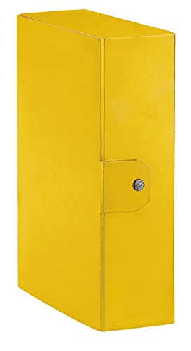 Esselte C28 Eurobox Cartella Per Progetti, 25 X 35 Cm, Dorso 8 Cm, Giallo, Confezione Da 1, 390328090