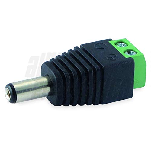 Alpha Elettronica 28-05 Cavo Di Collegamento Nero - Connettori Per Collegamento (Nero, Bakelite, Nichel, 2.1 Mm, 5,5 Mm, 10 Pezzo(I)