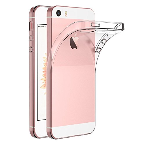 Custodia Per Apple Iphone 5 / Iphone 5S / Iphone Se (4 Pollici) Morbido Tpu Cover Cristallo Di Rocca Trasparente Anti Scivolo Protezione Posteriore Co