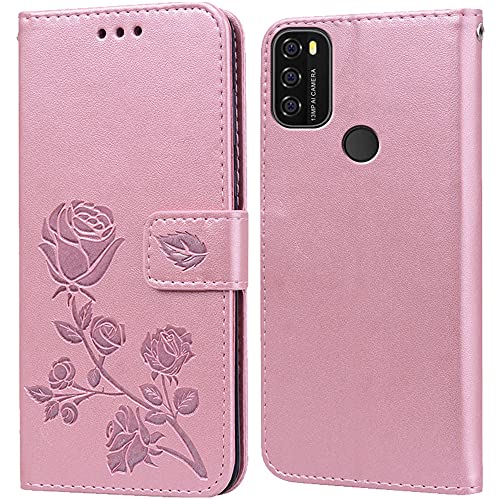 Cover Per Blackview A70 Pro/A70 Custodia,Carta Fessura, Supporto Stand,Silicone Tpu,Flip Protettiva Case Per Blackview A70(6.52")