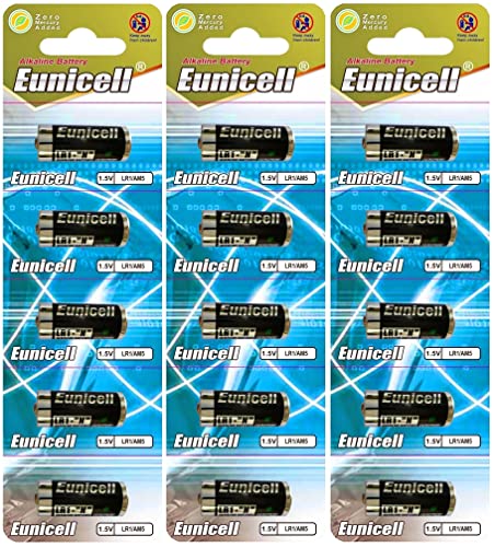 15 X Batterie Alcaline Lr1 / N/Lady 1,5 V (3 Blister Da 5 Batterie) Am5, Um5 4001, 4901, Mx9100, 910A Marchio Eunicell Fba