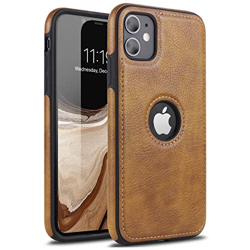 Custodia In Pelle Pu Per Iphone 11 Pro Max, Retro Ultra Sottile Antiurto Antigraffio Antiscivolo Impugnatura Protettiva Vintage Luxury Business Cover
