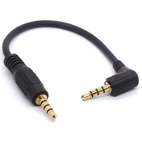 Cavo Audio 3.5 Mm Short, Placcato In Oro 90 Gradi 3.5 Maschio A 3.5 Mm Maschio Stereo Jack Connettore Spina Poli