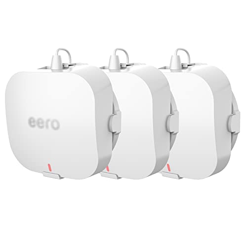 Growalleter Supporto Da Parete Per Eero Pro 6E Mesh Wi-Fi System, Supporto Da Parete Per Eero Pro 6E Con Gestione Del Cavo (Confezione Da 3)