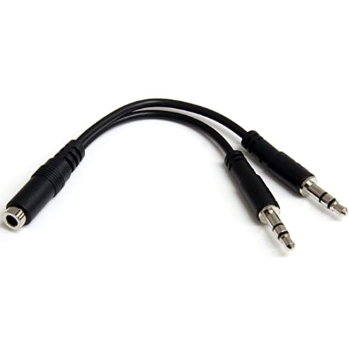 Startech.Com Adattatore Splitter Cuffie A 4 Pin Da 3.5 Mm A 2X 3.5 Mm A 3 Pin, F/M